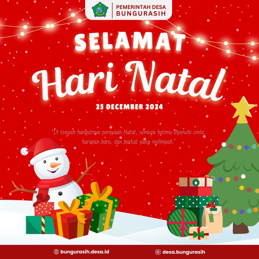 Pemerintah Desa Bungurasih Mengucapkan Selamat Hari Natal 2024