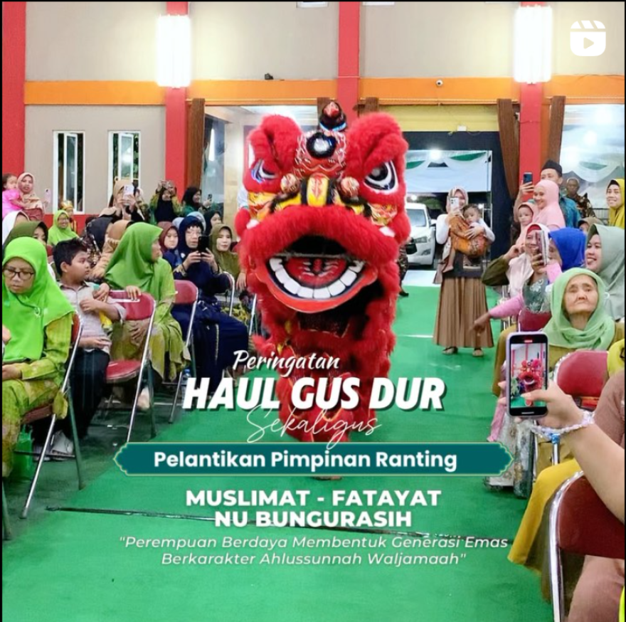 Peringatan Haul Gus Dur dan Pelantikan Muslimat dan Fatayat NU Ranting Bungurasih